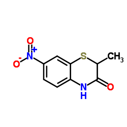 2-甲基-7-硝基-2H-1,4-苯并噻嗪-3(4H)-酮结构式