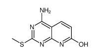 4-amino-2-methylsulfanyl-8H-pyrido[2,3-d]pyrimidin-7-one结构式