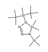 1-(Di-tert-butylmethylsilyl)-5,5-dimethyl-4-(trimethylsilyl)-1,2,3,4-tetraaza-5-sila-2-cyclopenten Structure