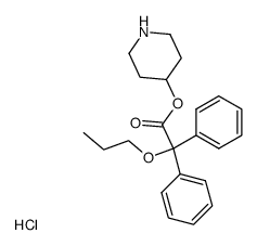Diphenyl(1-propoxy)essigsaeure-piperid-4'-yl-esterhydrochlorid Structure
