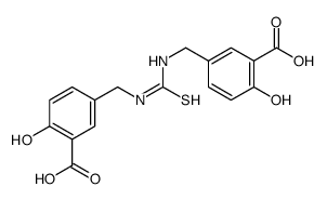 5-[[(3-carboxy-4-hydroxyphenyl)methylcarbamothioylamino]methyl]-2-hydroxybenzoic acid结构式