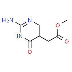 Methyl (2-amino-6-oxo-1,4,5,6-tetrahydropyrimidin-5-yl)acetate structure