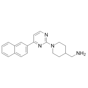 1-[4-(2-萘基)-2-嘧啶基]-4-哌啶甲胺结构式