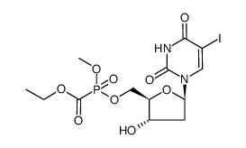 5-iodo-2'-deoxyuridine 5'-<(ethoxycarbonyl)-O-methyl>phosphonate结构式
