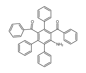 (6'-amino-4'-phenyl-[1,1':2',1''-terphenyl]-3',5'-diyl)bis(phenylmethanone)结构式