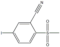 5-iodo-2-(methylsulfonyl)benzonitrile Structure