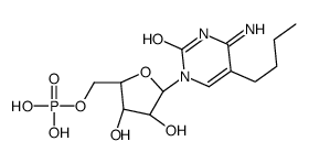 [(2R,3S,4R,5R)-5-(4-amino-5-butyl-2-oxopyrimidin-1-yl)-3,4-dihydroxyoxolan-2-yl]methyl dihydrogen phosphate Structure