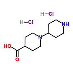 1-(Piperidin-4-yl)piperidine-4-carboxylic acid Hydrochloride Structure