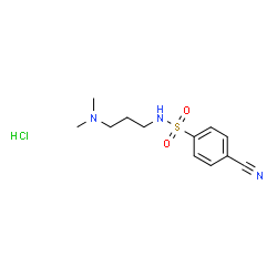 4-氰基-N-[3-(二甲基氨基)丙基]苯-1-磺酰胺盐酸盐结构式