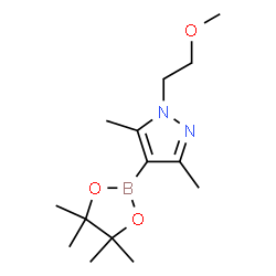 1-(2-甲氧基乙基)-3,5-二甲基-4-(四甲基-1,3,2-二氧硼杂环戊烷-2-基)-1H-吡唑结构式