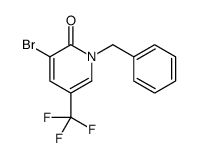 1-苄基-3-溴-5-(三氟甲基)吡啶-2(1H)-酮结构式