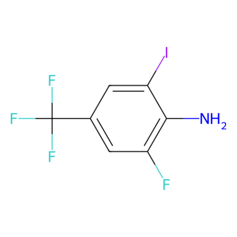 2-Fluoro-6-iodo-4-(trifluoromethyl)aniline Structure