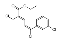 (2Z,4Z)-5-氯-2-(氯甲基)-5-(3-氯苯基)-2,4-戊二酸乙酯结构式