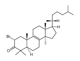 2α-bromo-lanost-8-en-3-one结构式