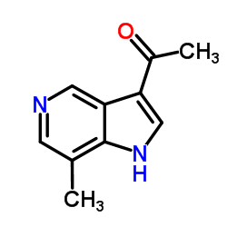 3-乙酰基-6-甲基-5-氮杂吲哚结构式