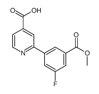 2-(3-fluoro-5-methoxycarbonylphenyl)pyridine-4-carboxylic acid结构式