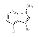5-溴-4-氯-7-甲基-7H-吡咯并[2,3-D]嘧啶结构式