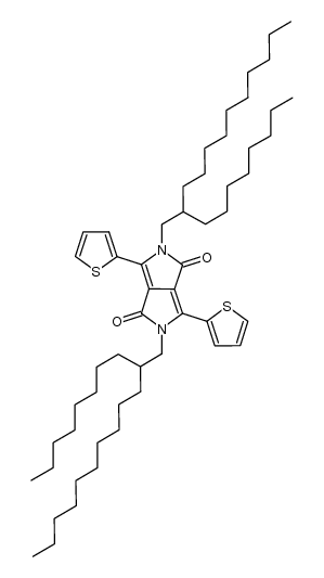 2,5-双(2-辛基十二烷基)-3,6-二(噻吩-2-基)吡咯并[3,4-c]吡咯-1,4(2H,5H)-二酮结构式