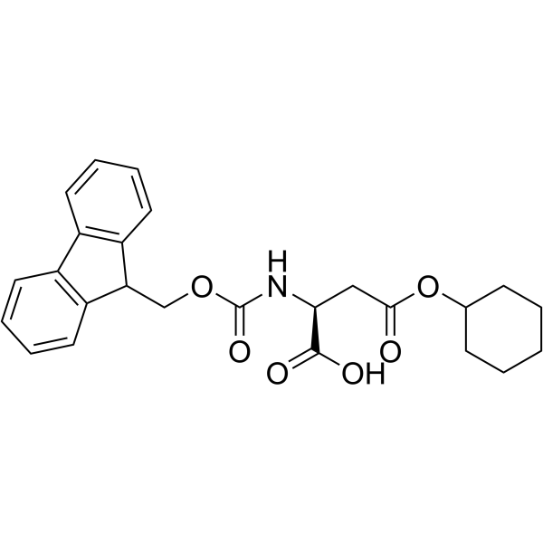 N-芴甲氧羰基-L-天冬氨酸4-环己基酯结构式