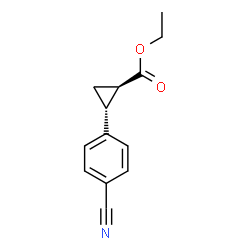 39 2-(4-氰基苯基)环丙烷-1-羧酸乙酯结构式