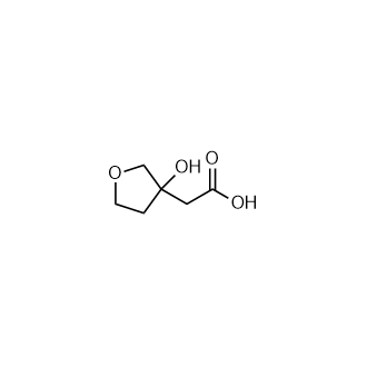 2-(3-Hydroxytetrahydrofuran-3-yl)aceticacid Structure