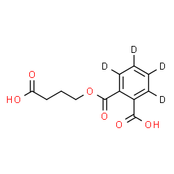 单(3-羧丙基)邻苯二甲酸酯-d4结构式