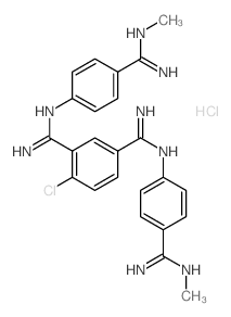 4-chloro-N1,N3-bis[4-(N-methylcarbamimidoyl)phenyl]benzene-1,3-dicarboximidamide Structure