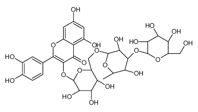 quercetin 3-glucosyl(1-3)rhamnosyl(1-6)galactoside Structure