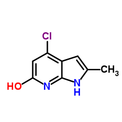 4-Chloro-2-methyl-1,7-dihydro-6H-pyrrolo[2,3-b]pyridin-6-one Structure