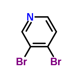 3,4-二溴吡啶结构式