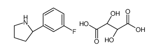 (S)-2-(3-Fluorophenyl)pyrrolidine D-Tartrate Structure