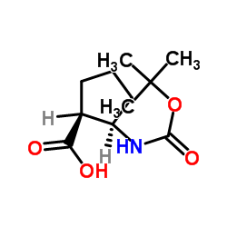 (1S,2R)-2-(Boc-氨基)环戊烷甲酸结构式