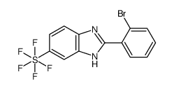2-(2-Bromophenyl)-5-(pentafluoro-λ6-sulfanyl)-1H-benzimidazole Structure