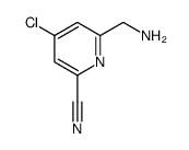 6-(aminomethyl)-4-chloropyridine-2-carbonitrile Structure