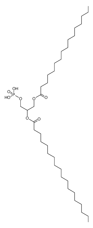 phosphoric acid mono-(3-palmitoyloxy-2-stearoyloxy-propyl ester) Structure