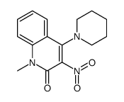 1-methyl-3-nitro-4-piperidin-1-ylquinolin-2-one结构式