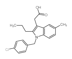1H-Indole-3-aceticacid, 1-[(4-chlorophenyl)methyl]-5-methyl-2-propyl-结构式