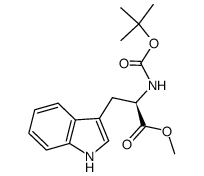 (R)-2-tert-butoxycarbonylamino-3-(1H-indol-3-yl)-propionic acid methyl ester Structure