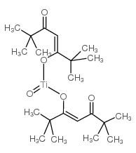 双(2,2,6,6-四甲基-3,5-庚二酮基)氧钛(IV)结构式