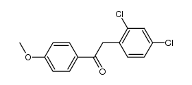 2-(2,4-二氯苯基)-1-(4-甲氧基苯基)乙酮结构式