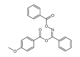 (N-benzoyloxy-benzimidic acid )-(4-methoxy-benzoic acid )-anhydride结构式