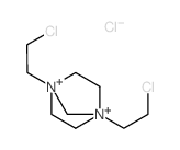1,4-Diazoniabicyclo[2.2.1]heptane,1,4-bis(2-chloroethyl)-, chloride (1:2) Structure