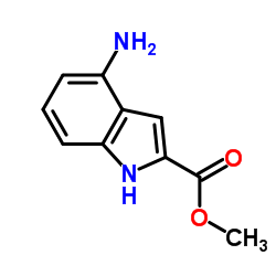1H-吲哚-2-羧酸,4-氨基甲基酯结构式