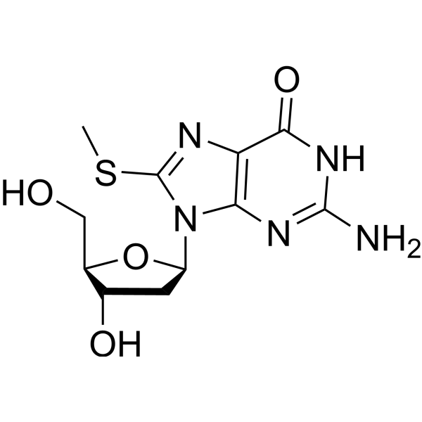 2'-Deoxy-8-methylthioguanosine Structure