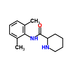 N-(2,6-二甲基苯基)哌啶-2-甲酰胺结构式