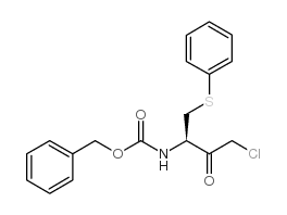 (R)-(-)-3-(苄氧羰基氨基)-1-氯-4-苯硫基-2-丁酮结构式