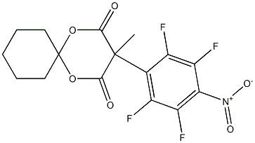 3-Methyl-3-(2,3,5,6-tetrafluoro-4-nitrophenyl)-1,5-dioxaspiro[5.5]undecane-2,4-dione Structure