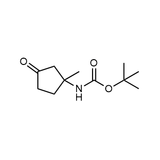 N-(1-甲基-3-氧代环戊基)氨基甲酸叔丁酯结构式