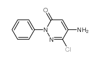 3(2H)-Pyridazinone,5-amino-6-chloro-2-phenyl- Structure