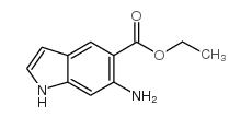 6-氨基-1H-吲哚-5-羧酸乙酯结构式